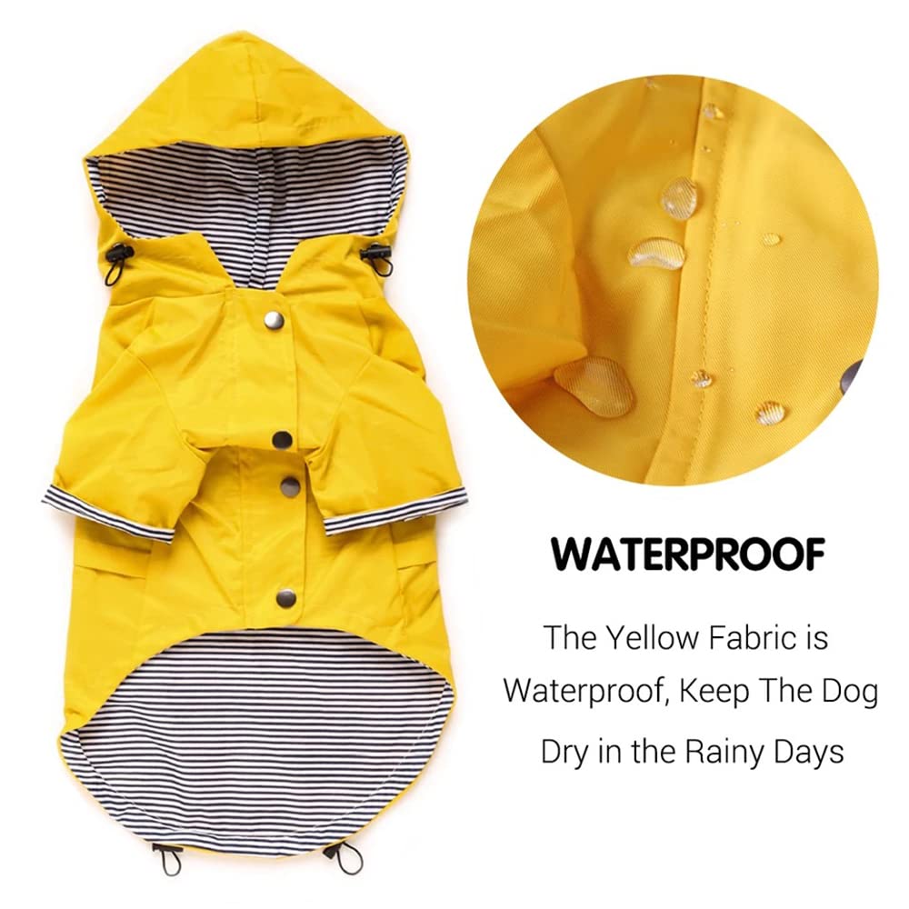 Impermeable para Perros, Abrigo Impermeable for Perros pequeños, medianos y Grandes, Chaqueta Cortavientos, Sudadera Deportiva con Capucha, Ropa for Mascotas(Pink,XL)