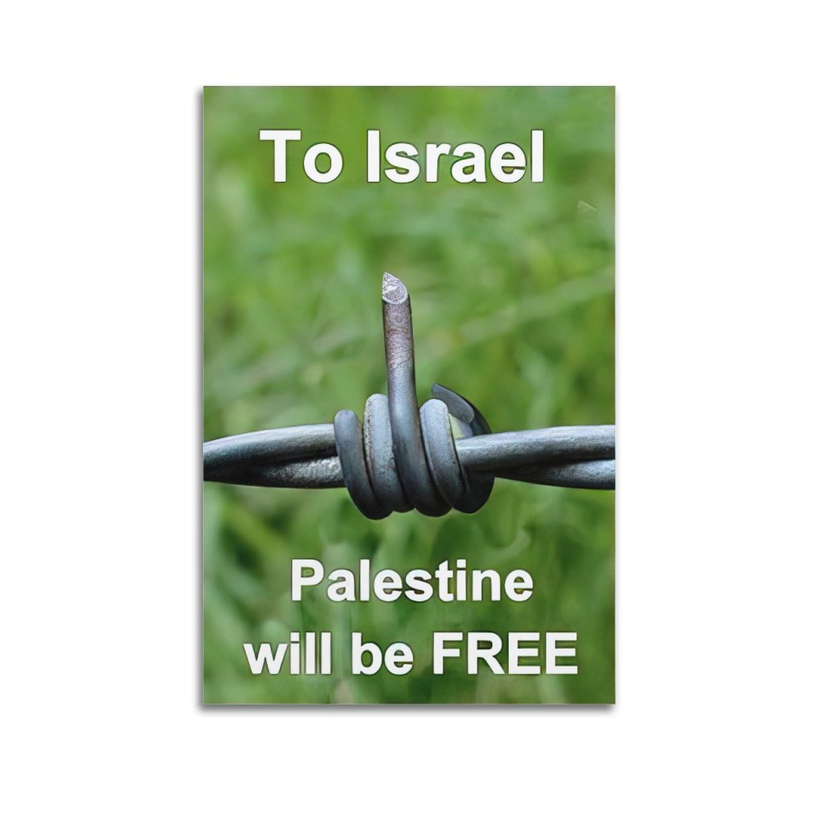 Kytin Unframe-Style Israel-Palestine War Poster Free Palestine Decorative Painting Canvas 12X18inch(30X45cm)