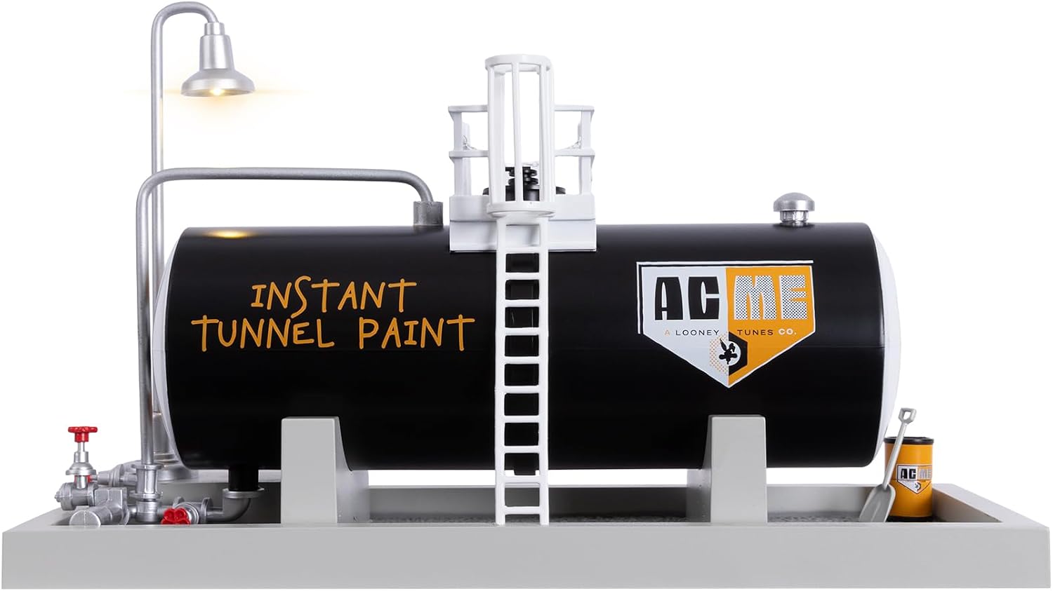 Lionel Looney Tunes Acme Plug-Expand-Play Tank O Gauge Model Train Accessory – Illuminated Tank with Metal Platform & Walkways, Railroad Scenery, Age 14+