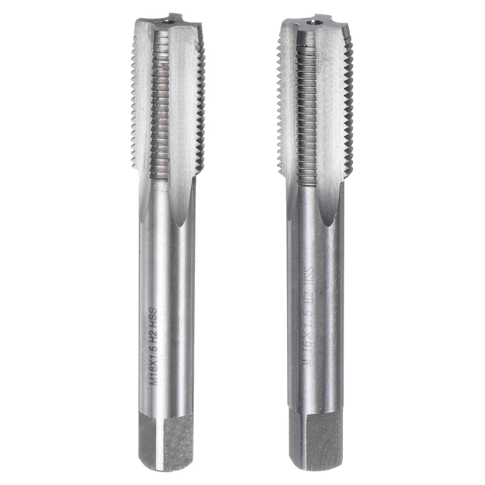 Tarauds à vis M16 x 1,5 uxcell de haute précision en acier rapide pour filetage manuel, 2 pièces