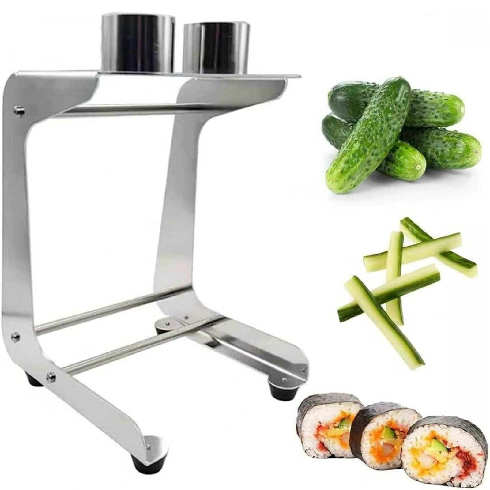 Cortador de pepino, herramienta manual de corte de verduras de alta eficiencia, 10 rebanadas/minuto para cocinar, sushi, preparación de comidas, cortes uniformes, esencial culinario
