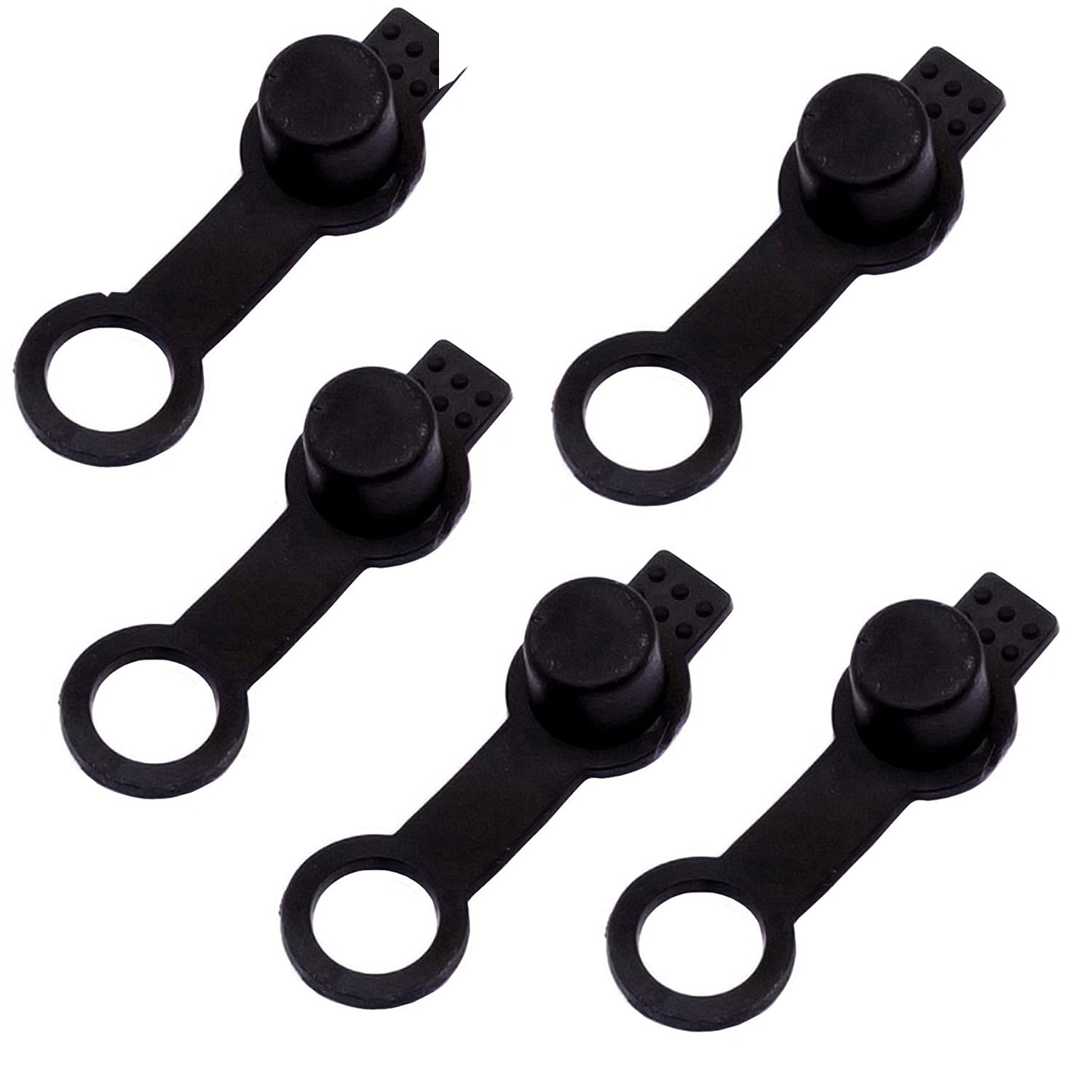 Fearless Paintball Rubber HPA Fill Nipple Cover with Lanyard - 5 Pack