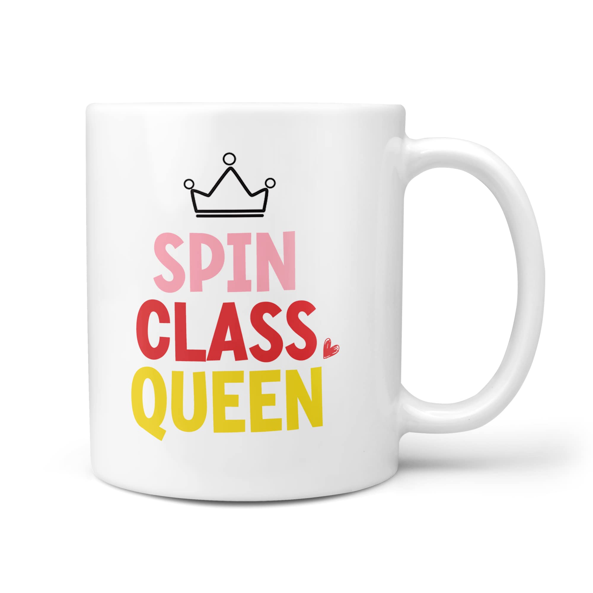 TeHe Gifts - Spin Class Queen Present for Gym Spin Classes Instructor Teacher Excersice Her Women 10oz Gift Mug