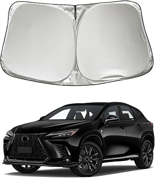 Car Windshield Sun Shade Sunshade Compatible with Lexus NX 350 300 ES350 NX350H NX300 NX200t NX 250 NX450h+ UX F-Sport 2026 2025 2024 2023-2015 Accessories, Car Front Window Sun Shield Visor