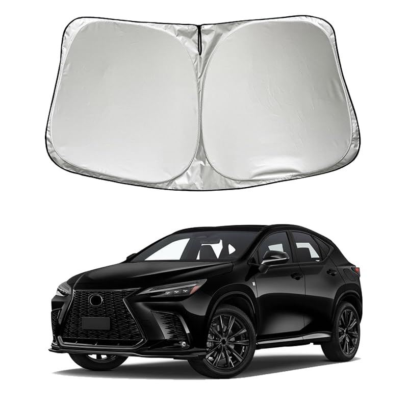 Protetor Solar para Para-brisa Compatível com Lexus IS, ES, NX e UX, Tecido Prateado Dupla Camada, Modelo WSS178LXIEN001