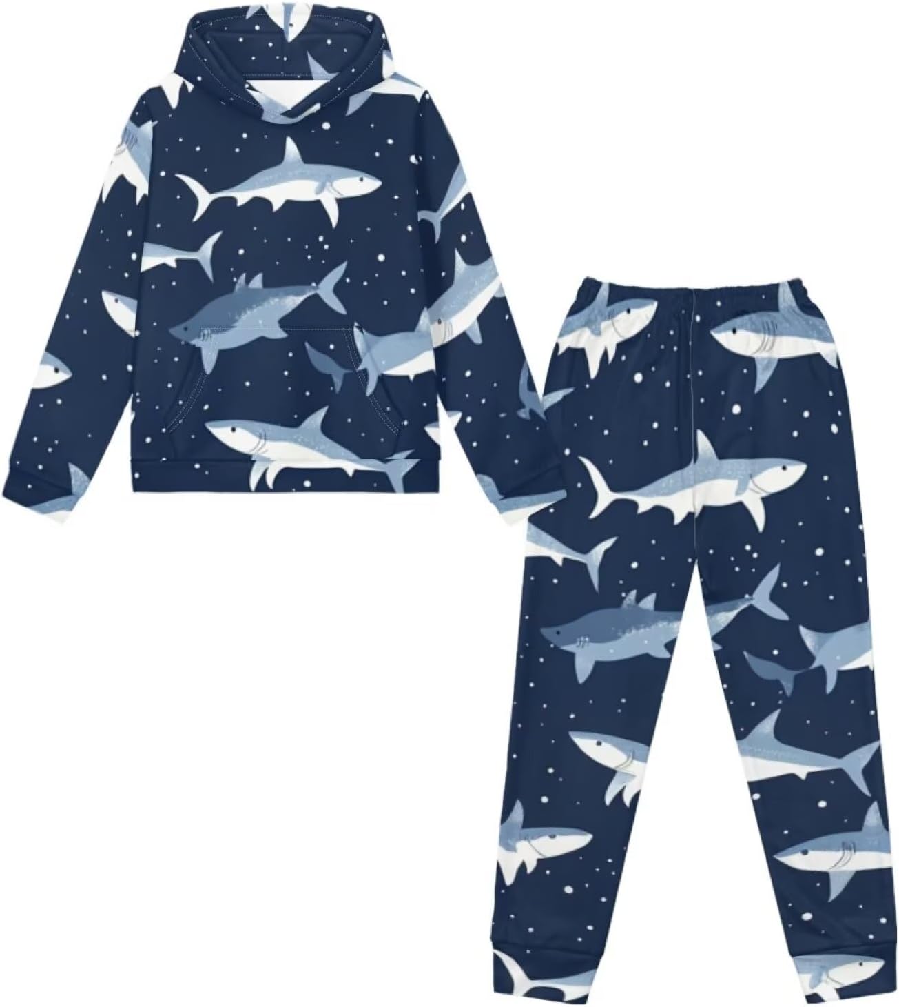 Boy's Outfit Casual Long Sleeve Pullover Sweatshirt & Jogger Sweatpants 2 Piece Set 6-16T