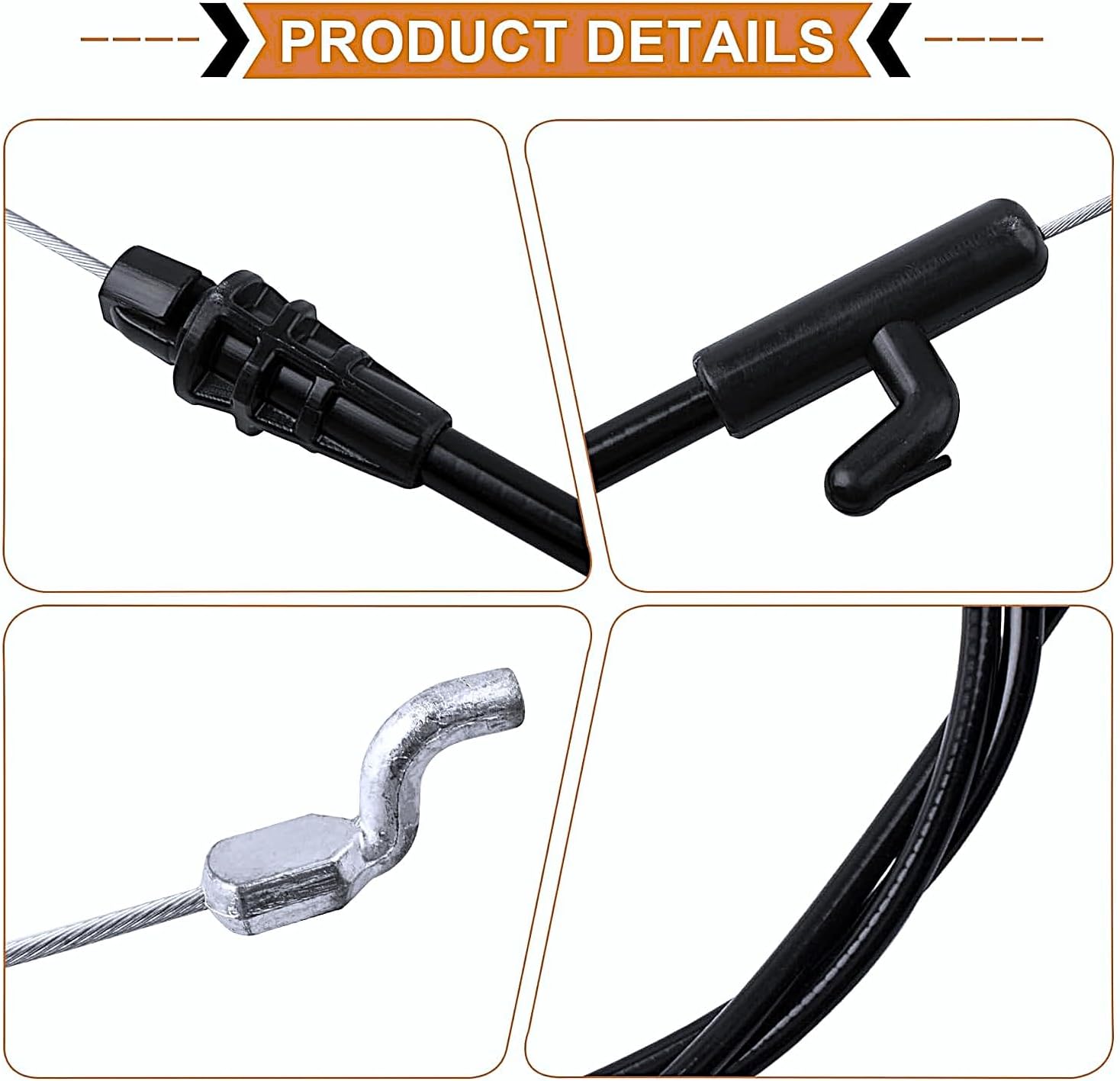 946-04703A Cable fits MTD 2011-2018 RM110/120/210; Yard Machines; Yard Man 2012-2014; Cub Cadet SC100 Troy-Bilt TB105/220/230/TB260; Husky 2011-2016 Lawn Mowers; Replace OEM 946-04703