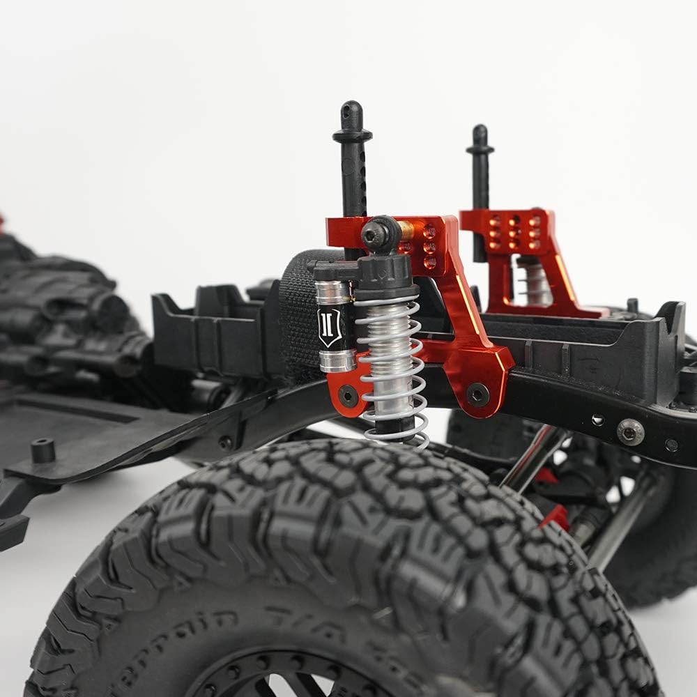 RCLions Aluminum Front&Rear Adjustable Shock Towers Hoops for Axial SCX10 SCX10-II 90046/90047 1/10 Scale RC Crawler Car Upgrades