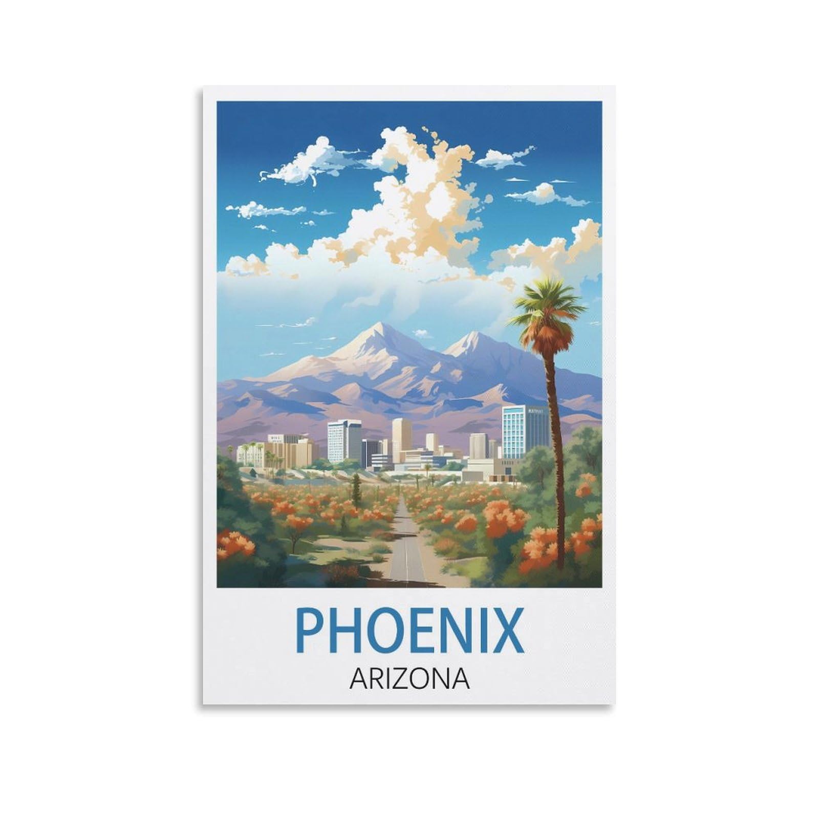 EZMLFA DIY Diamond Painting,Phoenix Arizona 5D Landscape Diamond Painting Kits for Adult, Gem Art Crystal Art Kits for Adults, for Home Wall 40x40cm