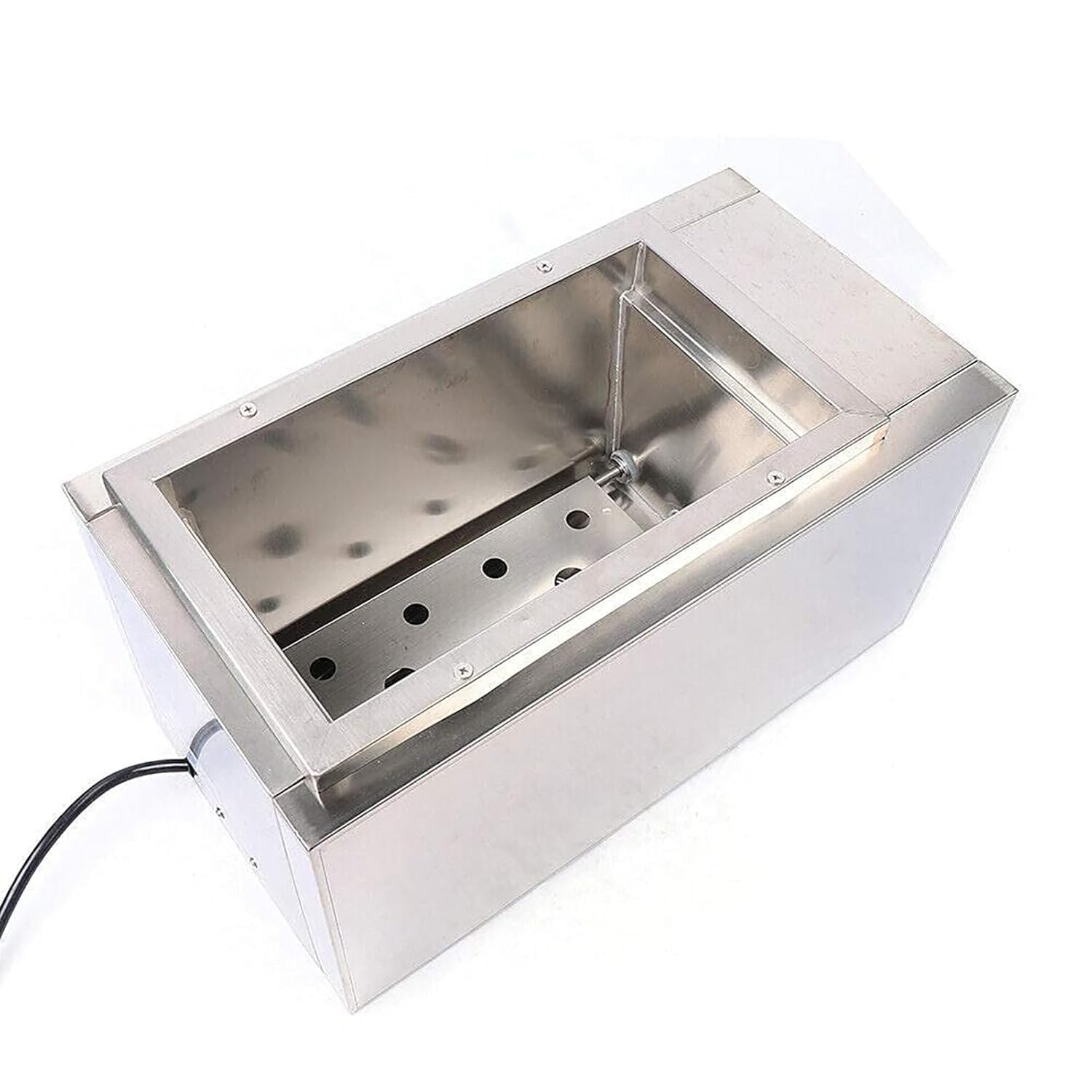 Macchina per la cottura di pasta elettrica a 2 cestelli con controllo della temperatura, in acciaio inox, capacità 12 l, per uso professionale