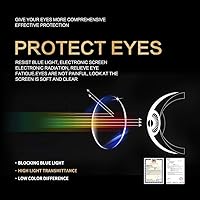 Vista 5 de K KENZHOU Lentes de luz azul para mujeres y hombres, lentes de bloqueo de luz azul para teléfonos de juegos de computadora, antifatiga ocular