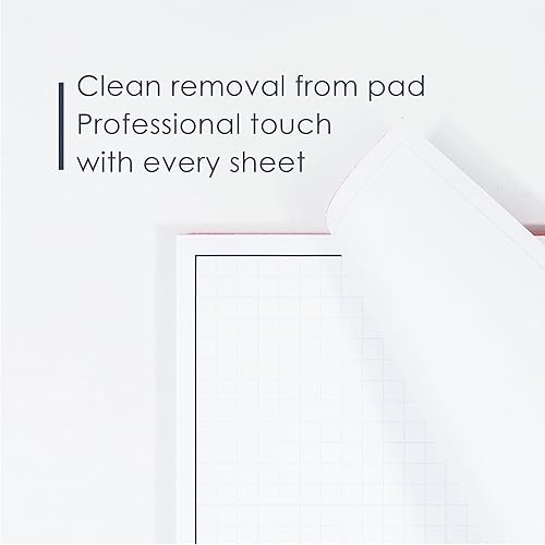 Miniatura 6 de Papel cuadriculado de 8.5 x 11 pulgadas, 50 hojas verticales, cuadrícula cuadrada de 0.25 pulgadas, 4 x 4, plano, alto brillo, contorno de bordes,
