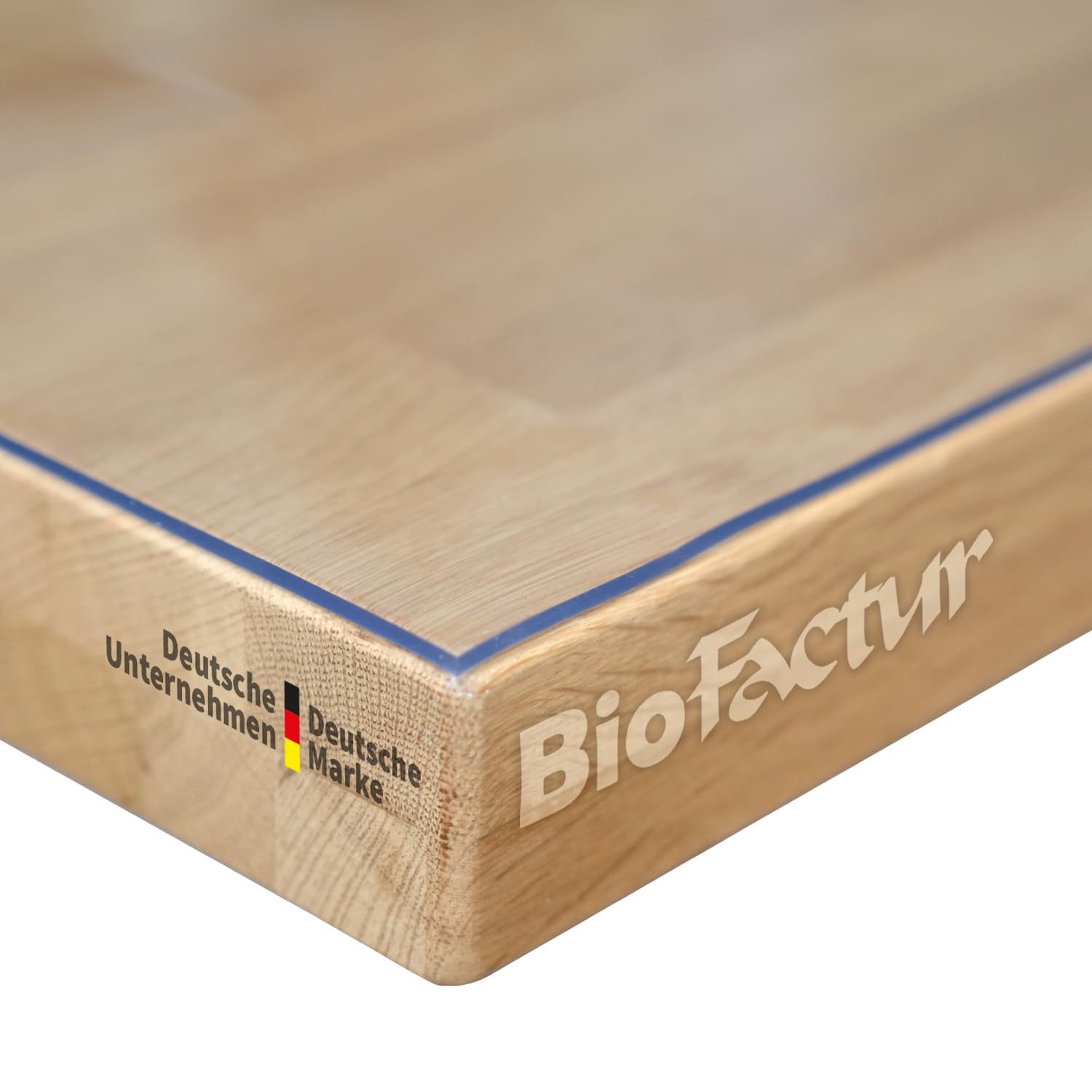 BioFactur Tischfolie transparent nach maß | glasklar durchsichtige tischdecke | 2 mm tischschutz transparent | Abwaschbar | Gerader Kante schreibtischunterlage (Transparent, 80 x 100 cm)