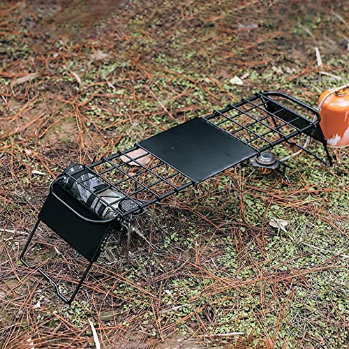 predolo Mesa de acampamento portátil dobrável resistente dobrável para fogueira grelha grelha para f