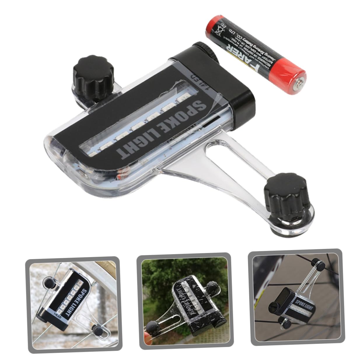 HEMOTON 1Set LED Bike Wheel Light Durable Decorative Lamp for Night Riding Creative Patterns for Bike Accessories Design