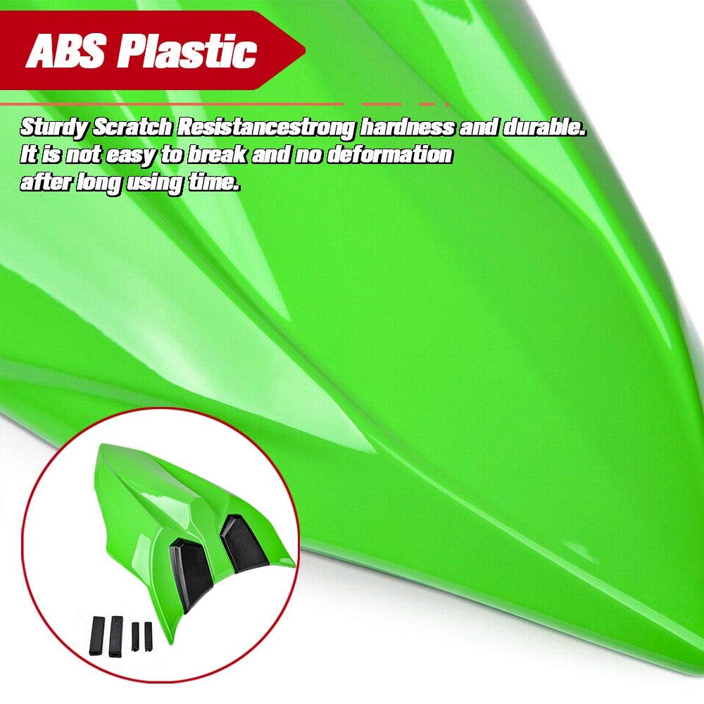 NINJA 650 Z650 Asiento trasero Cubierta de carenado Cubierta ABS Plástico Verde Negro Blanco para NINJA650 Z 650 2017-2025 2021 2022 2023 2024 (verde claro)