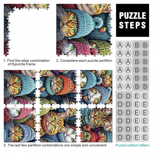 Puzzle de 1000 piezas de papel con ilustración de gatos, el regalo ideal 5