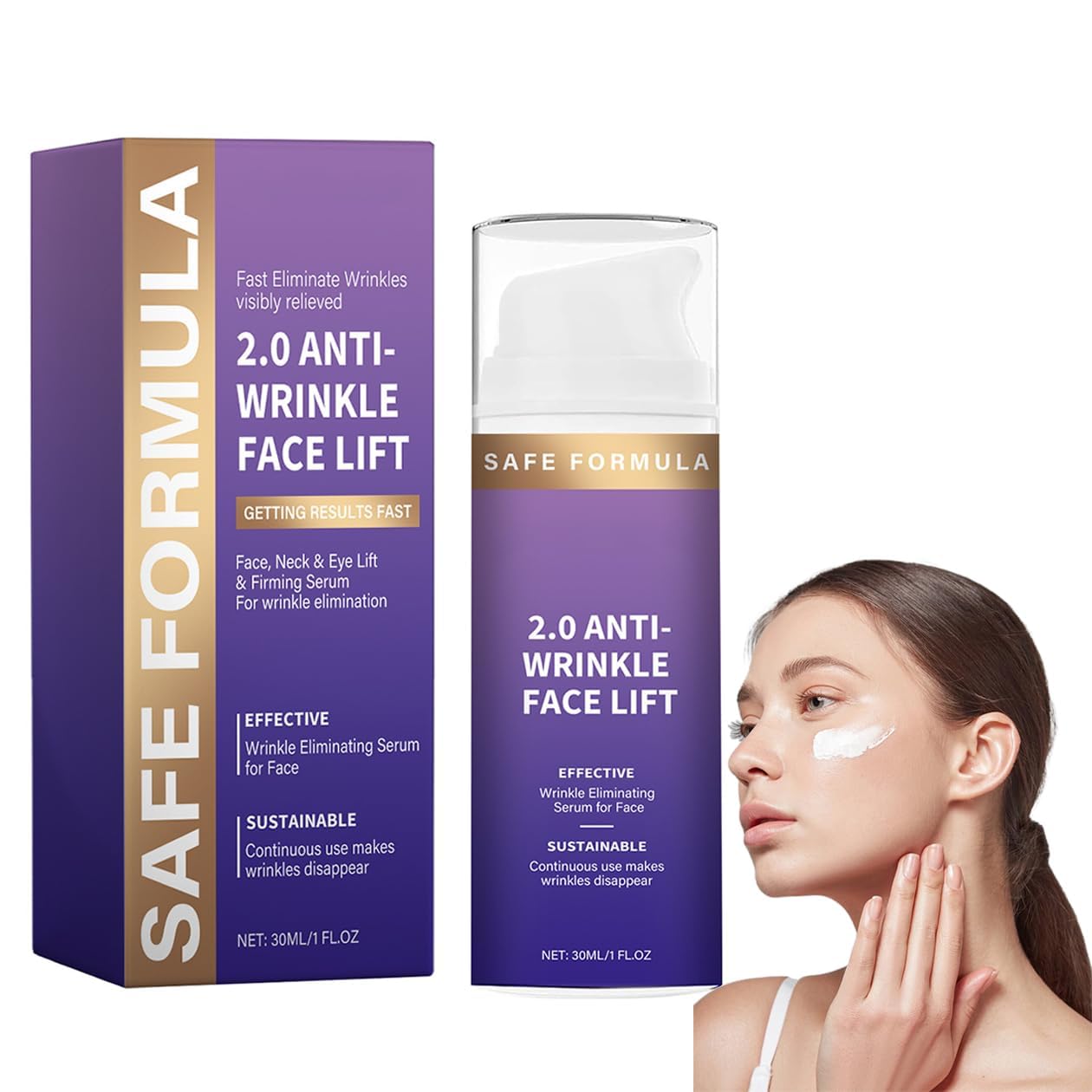 Azonee Instant Rapid Face Lift Cream, Instant Lift Eye Cream, Temporary Eye Tightener, Instant Wrinkle Remover For Eye, Multi Action Firming under Eye Cream, for Dark Circles, Puffy Eyes and Wrinkles