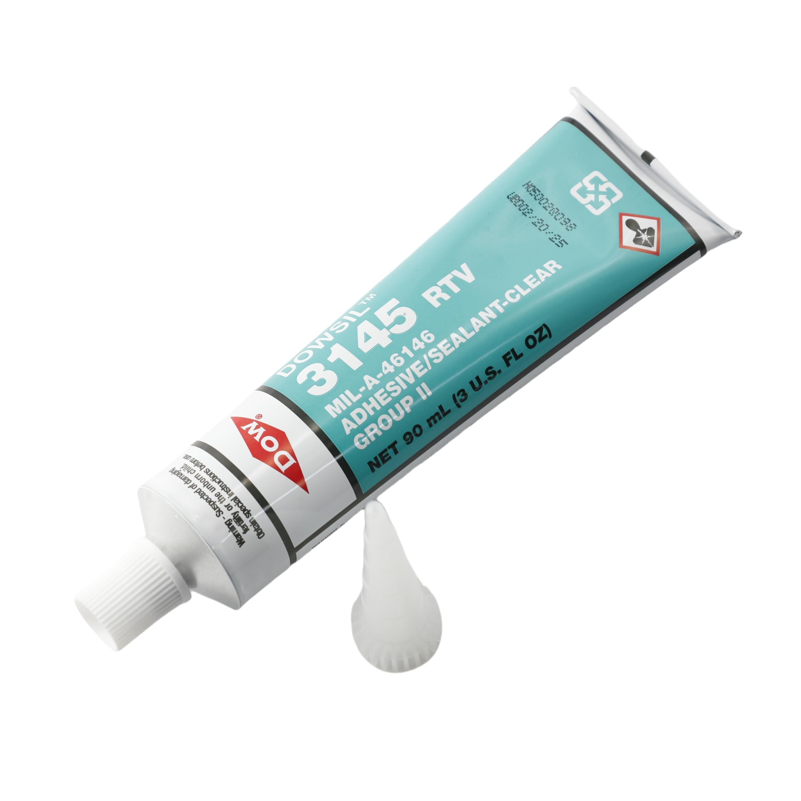 Dowsil 3145 RTV 305ml 10.3oz Sellador Adhesivo Claro Mil-A-46146 para Placas Eléctricas Baterías y Carcasas Sello contra Humedad Adhesión Sin Imprimación Alta Fuerza Grupo II/III