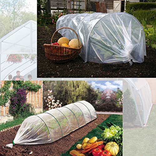 Topsoon Greenhouse Film 15 Feet By 40 Feet Uv Resistant Greenhouse Covering Plastic Lifespan Up To 4 Years Clear Polyethylene Film #TOP7