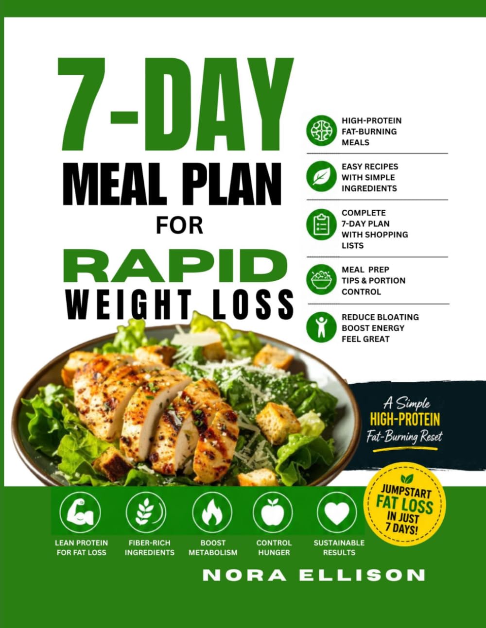 7-DAY MEAL PLAN FOR RAPID WEIGHT LOSS: A Simple High-Protein Fat-Burning Reset with Easy Recipes, Meal Prep Strategies & Smart Portion Control for Fast Healthy Weight Loss