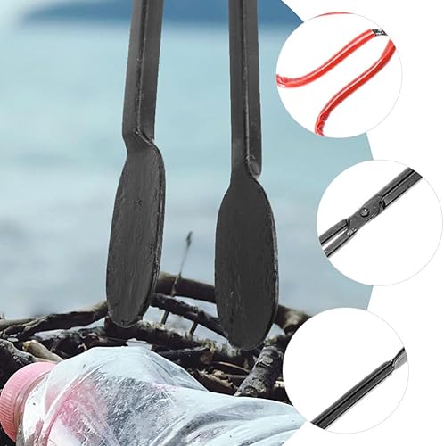 Miniatura 7 de Herramientas de limpieza Pinzas de tijera largas Pinzas de cangrejo Pinzas de agarre Herramienta de acero inoxidable Pinza de cocina Pinza de clip