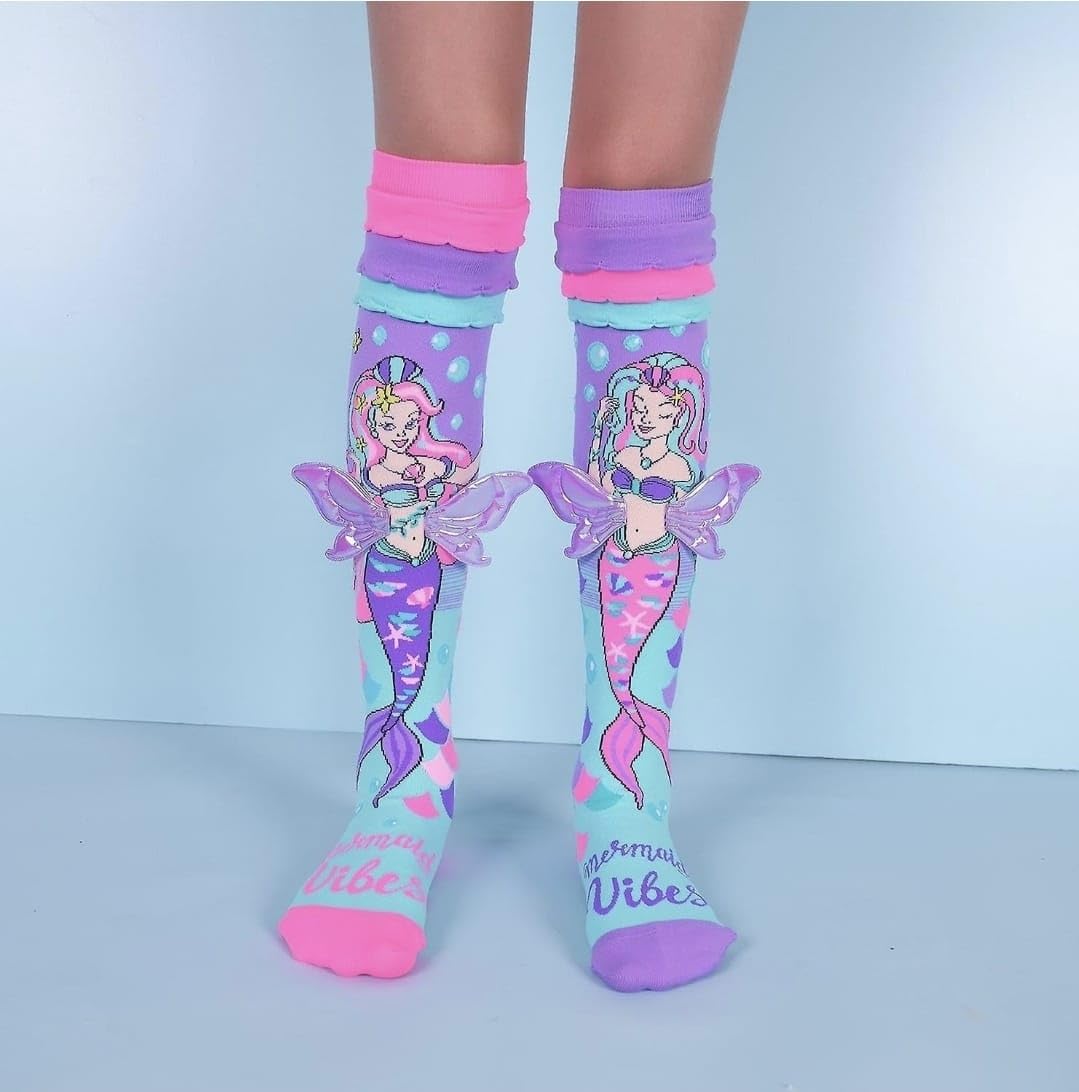 ME ME MART Kids Knee-High Cartoon Socks – Mickey & Minnie Mouse Design with 3D Ears & Bow, Colorful Fun Animal Character Socks for Boys & Girls, Ages 3-12, Soft & Comfortable Gift 3