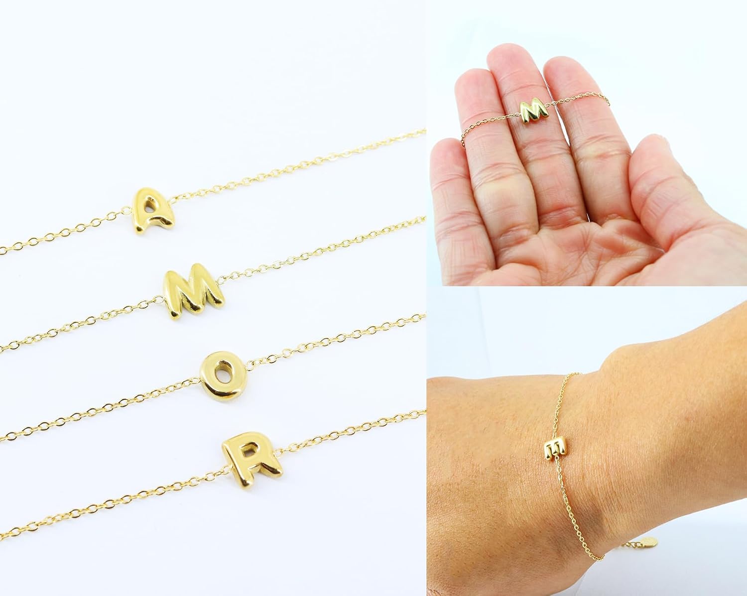 Women's Bracelet with Initial Letter Stainless Steel Original Gift for Friend Girlfriend image 2