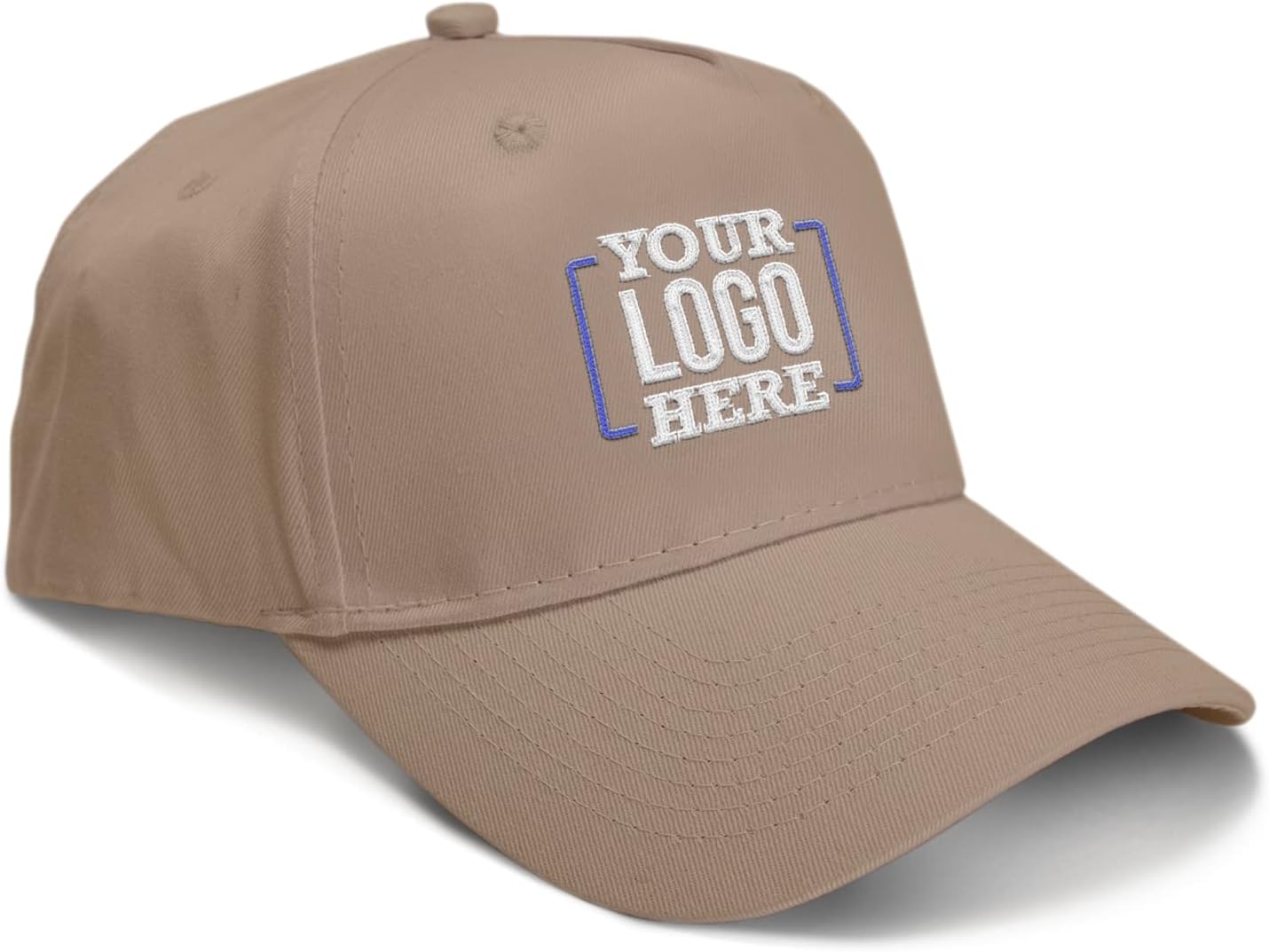 GotPrint Custom Hat, Embroidered Baseball Cap, Logo or Text, Adjustable Loop Backing, 100% Cotton