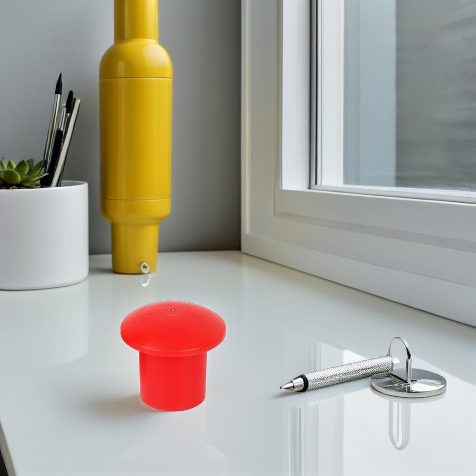 HOMSFOU Tapas de Seguridad de Plástico Rojo Set de 60 Unidades Protección Visible y Fácil de Usar en Obras de Construcción 60 para Varillas de Refuerzo