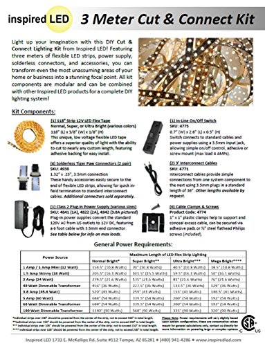 Image of Inspired LED Cut and Connect Series Kit | Normal Bright Pure White 4200K | 3M / 9.5 Ft Kit | Kitchen Remodel