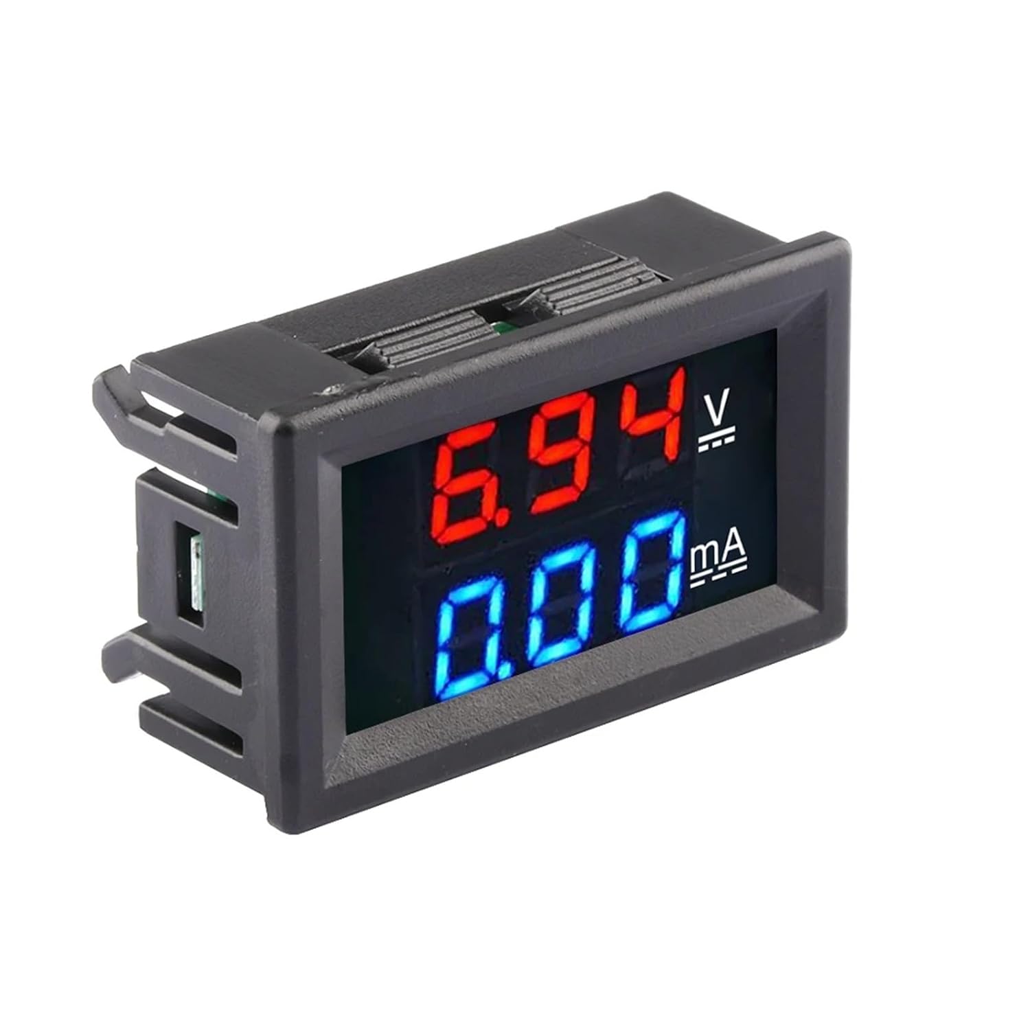 100V 10A DC Voltmeter Ammeter 0.28 Inch Dual LED Digital Display Tester 1Pcs(Red Blue)