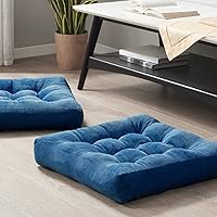 Vista 35 de Degrees of Comfort Almohada de Suelo para Meditación, Almohadas Cuadradas Grandes de Asiento para Adultos, Cojín de Pana Acolchado para Sala