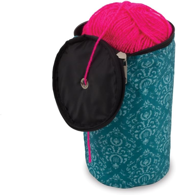 Roo Beauty Ltd Knitting Yarn Holder, Wool Storage Bag In Imperial Teal