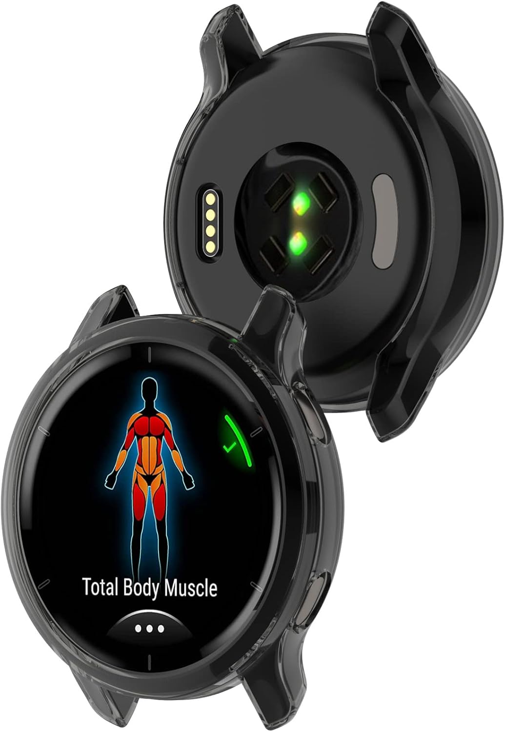 awaduo compatible with garmin venu 2s protective case smartwatch tpu protective cover case soft shell compatible with garmin venu 2s black