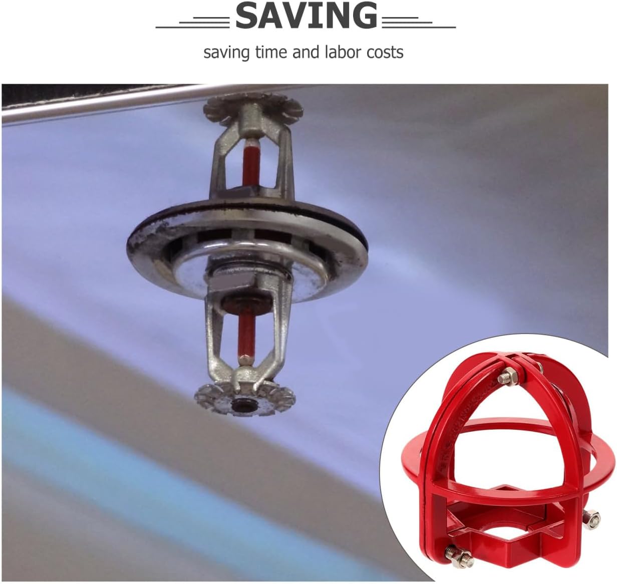 ULTECHNOVO Fire Sprinkler Head Guard Cover, Metal Fire Head for Protecting Flush Mount/Side Wall Drywall Pendent Head Recessed/Horizontal Sprinkler Head Cage Shell fit 1/2 & 3/4 (Pack of 2)