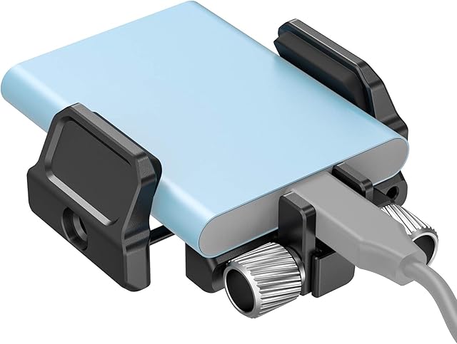 USMALLRIG Uchwyt Montażowy SSD Uchwyt SSD do Samsunga dla SanDisk T5 SSD, Kompatybilny z Klatką SMALLRIG dla BMPCC 4K i 6K dla Z Cam E2 - BSH2343