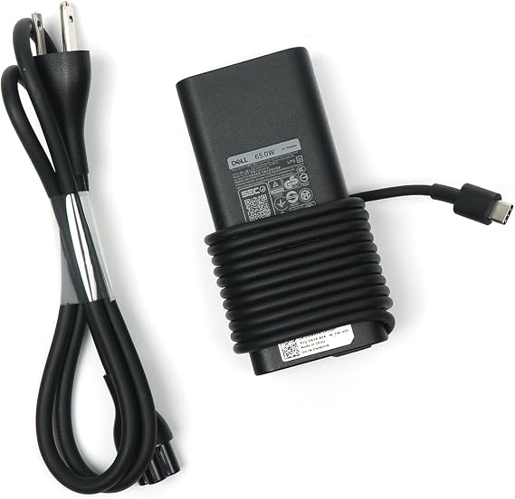 Dell 65W USB-C Laptop Charger,Latitude 7400 7410 7420 7430 7440 7450 AC Adapter,20V 3.25A Computer Charger Cord Type C, Black, HA65NM190