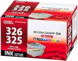 キヤノン用 互換インクカートリッジ Canon キャノン BCI-326+325/6MP 6本パック ブラック1本おまけ付き ルナライフ LN CA325+326/6P 325BK+1 rdzdsi3 キヤノン互換インク BCI-326＋325/6MP 顔料ブラック+5色入｜INK