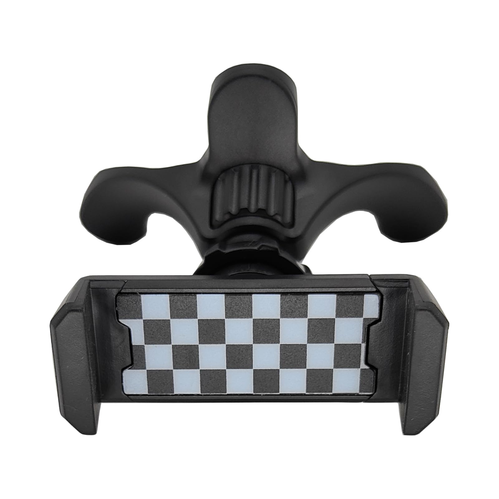 Generic Mini R50 R52 R53 Checkered Car Phone Holder Mount, Circular Air Vent Car Mount for Mini Cooper One/S/JCW R50 R52 R53 2002-2006(Checkered)