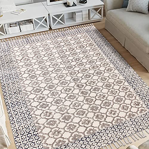 Tapis en coton extérieur terrasse grand format carré 240x240 - 3