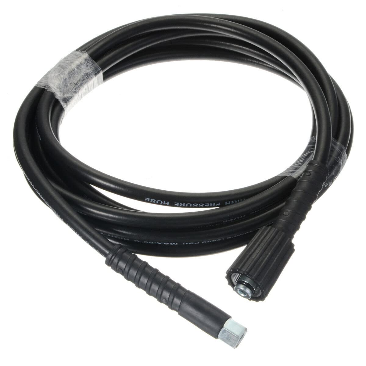 YUET Tubo di ricambio per idropulitrice ad alta pressione, 5 m, per lavaggio auto, pulizia giardino, M14 x M22 (15 mm), connettore filettato per acqua e tubo di scarico, 4,9 m