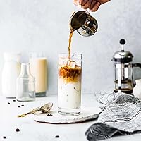 Vista 6 de Juego de vasos de uso diario Le'raze de 8 piezas, vasos huracán, vasos de cocina para cócteles, café helado, cerveza, té helado, vino, whisky, agua