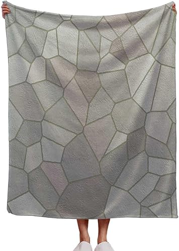 Miniatura 1 de WHYATT Manta de forro polar pequeña, decoración gris, cobijas creativas para El Frio, camping, viajes, picnic, 40 pulgadas x 60 pulgadas