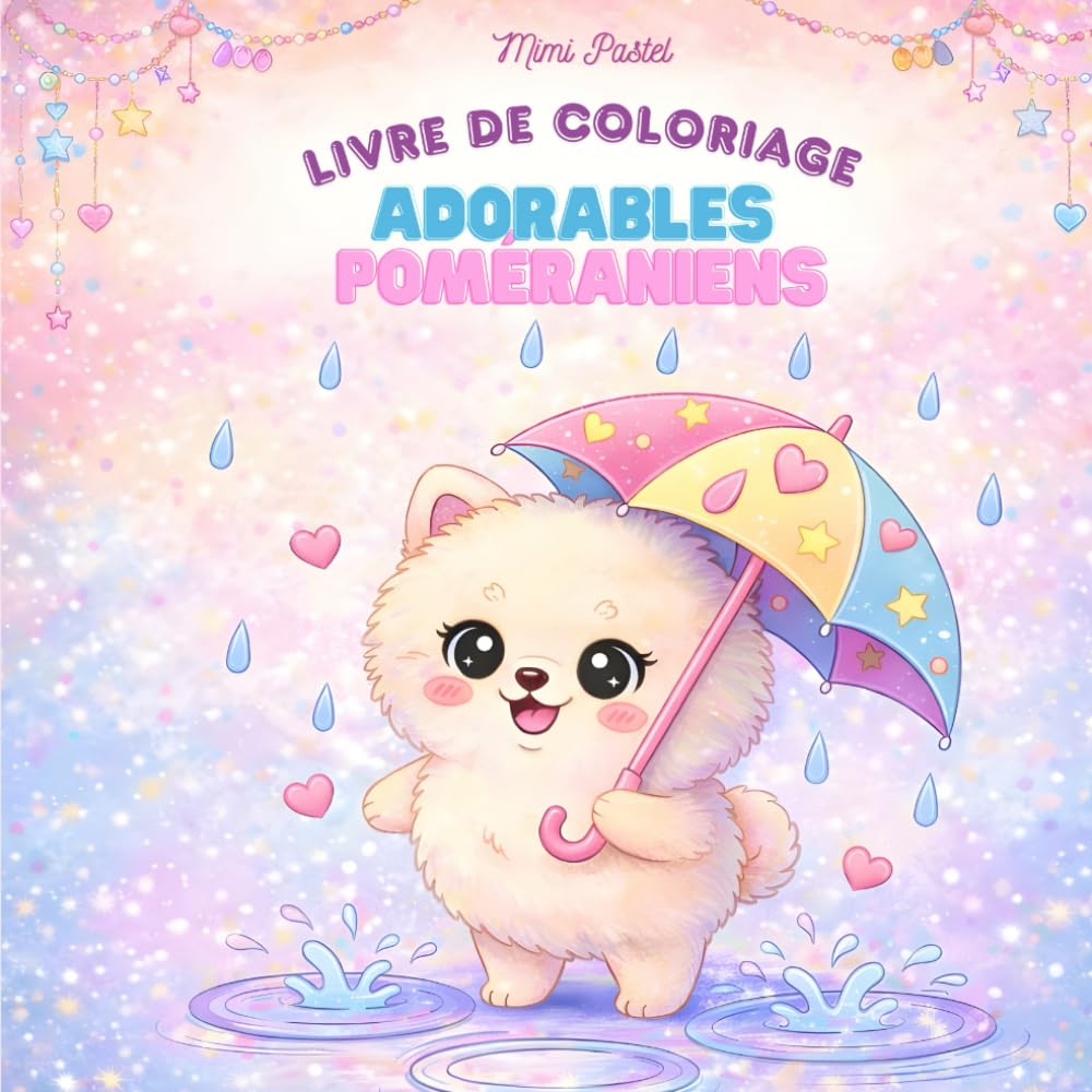 Livre de coloriage - Adorables Poméraniens: Adorables poméraniens à colorier pour se détendre, réduire le stress et stimuler la créativité - Adultes, ... - Cozy colo (Livre de coloriage Mimi Pastel)