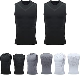 Ionic Shaping Vest, Guys Men Compression Tank Top Shirt,Guys Men Chest Gynecomastia Compression Top