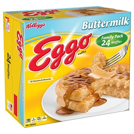 Eggo Kellogg's Waffles, Buttermilk Family Pack, 29.6 oz (frozen)