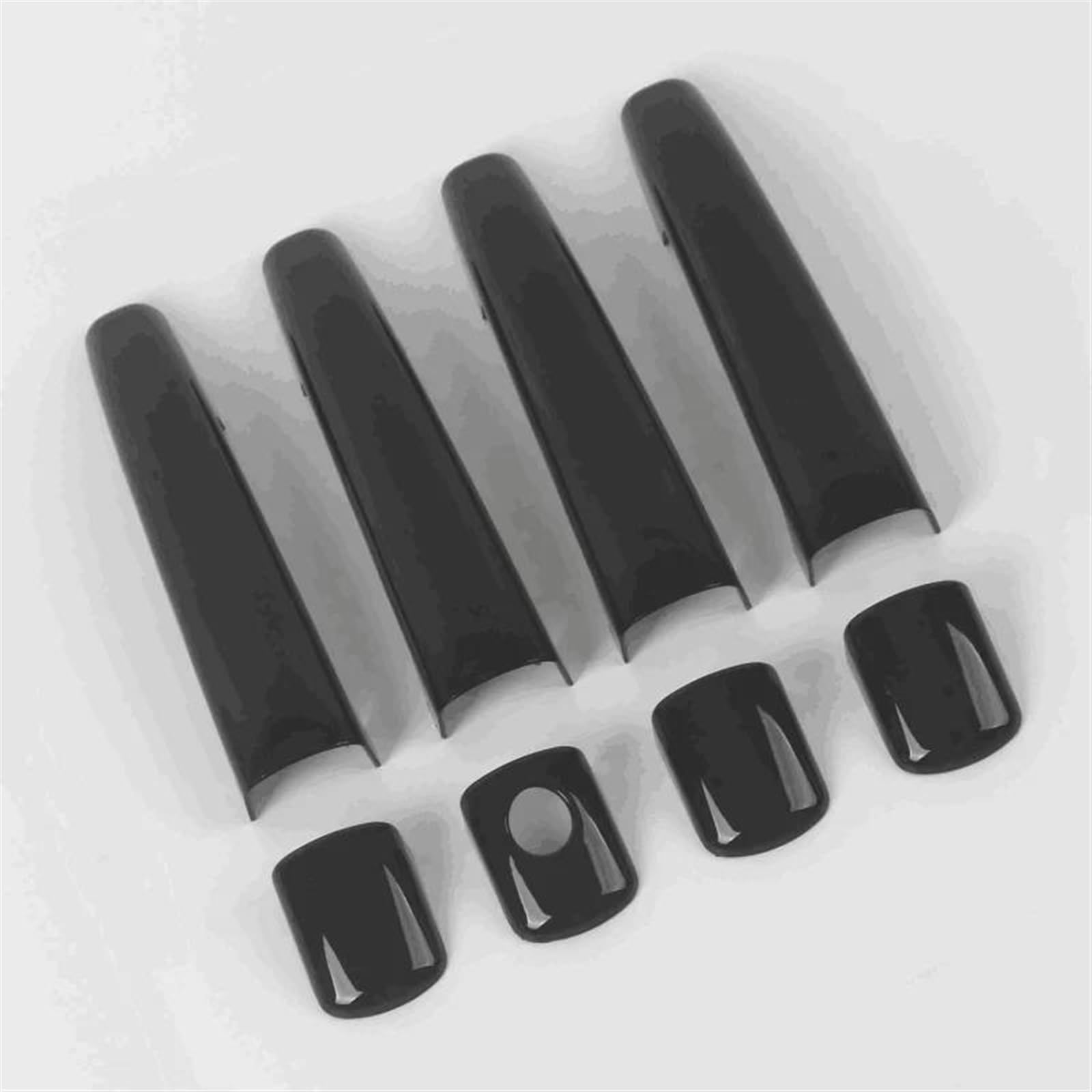 Slimes Black Auto Accessories Car Door Knob Protector Handle Frame Cover Garnish Trim For Peugeot 207 308 407 Protection(Black)