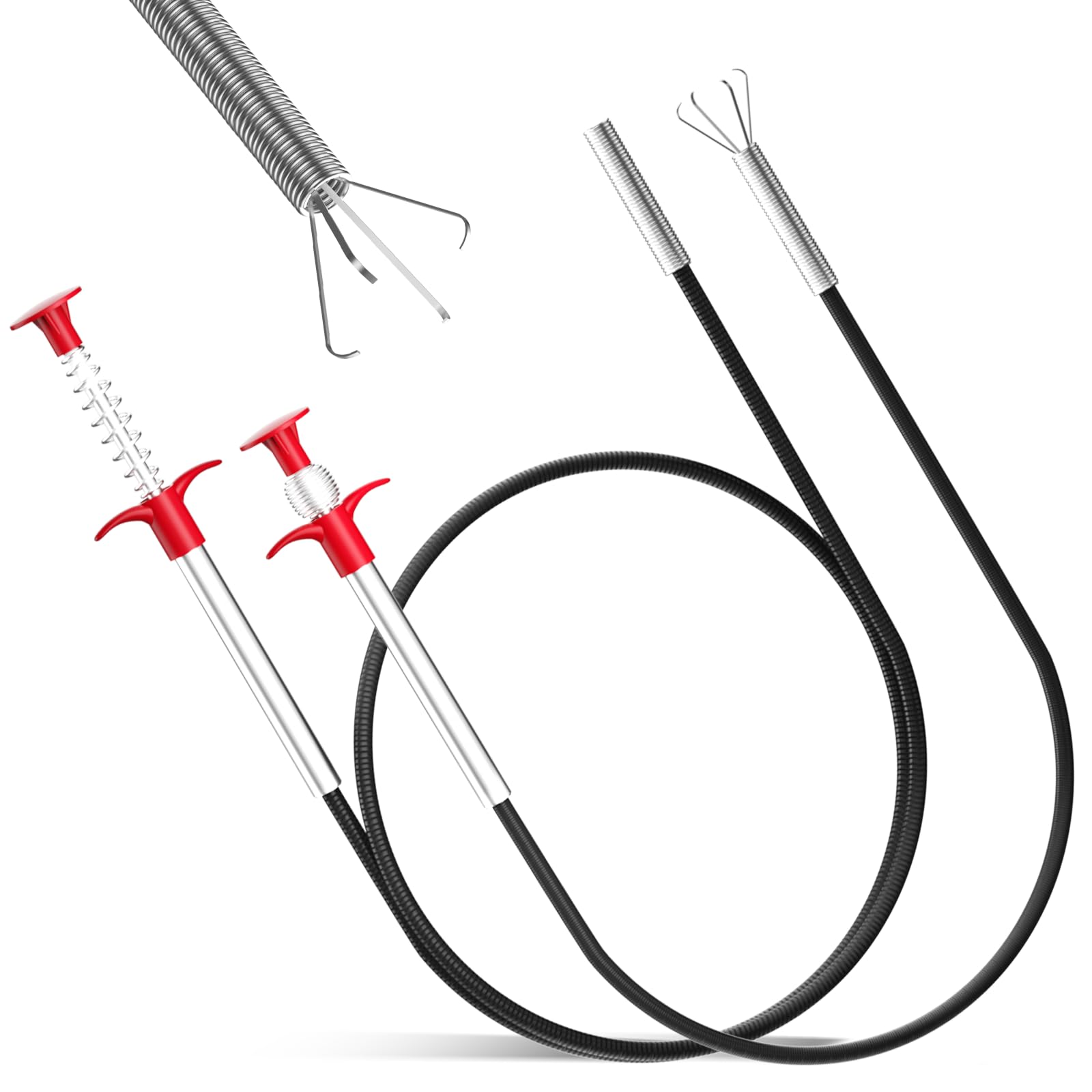 2 Pinze Artiglio Flessibili Per Scarichi - 160cm E 60cm, Per Pulizia Tubi E Lavandini - Foto 4