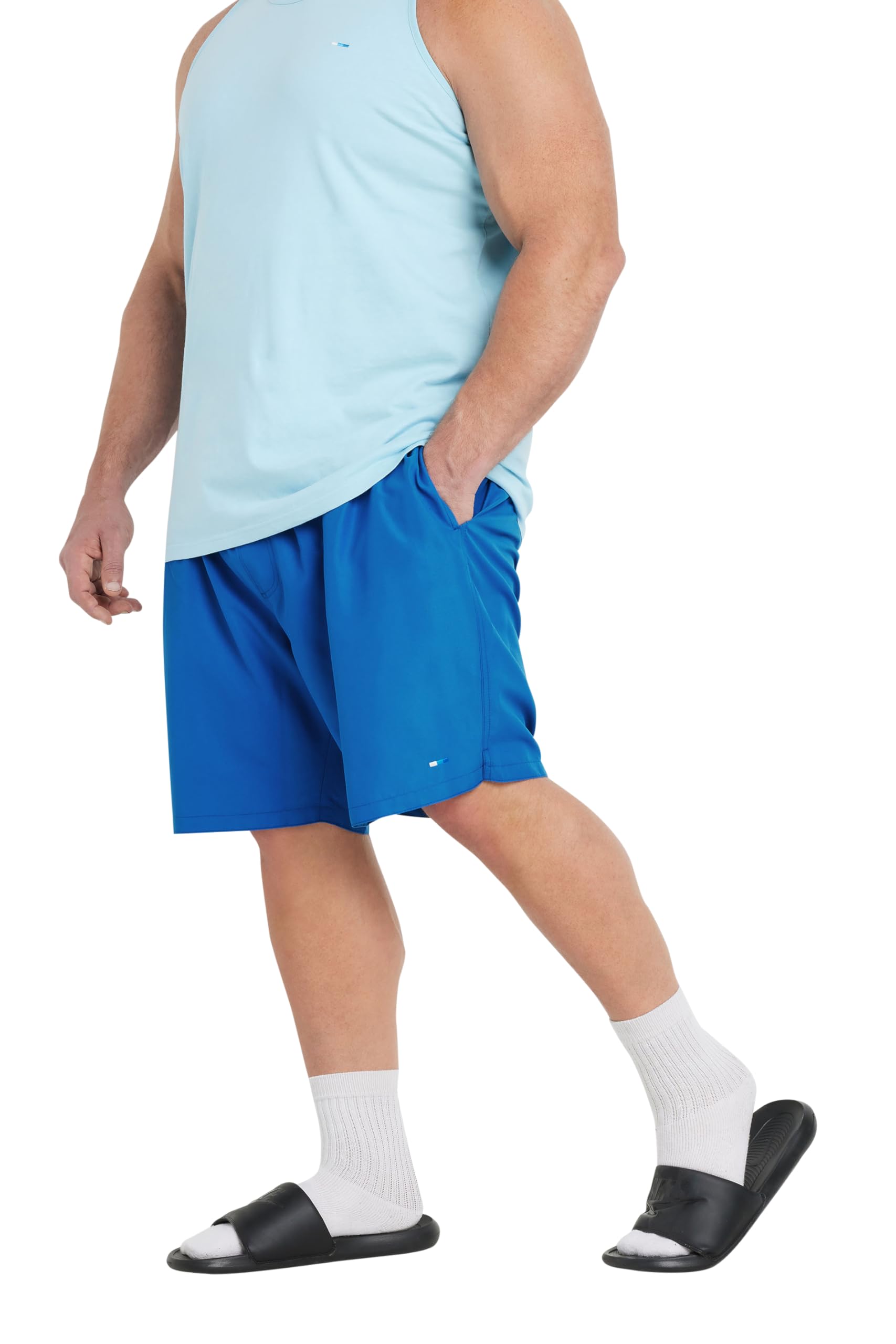 BadRhino Big & Tall Swim Shorts - Men's - Plus Size Curve Blue